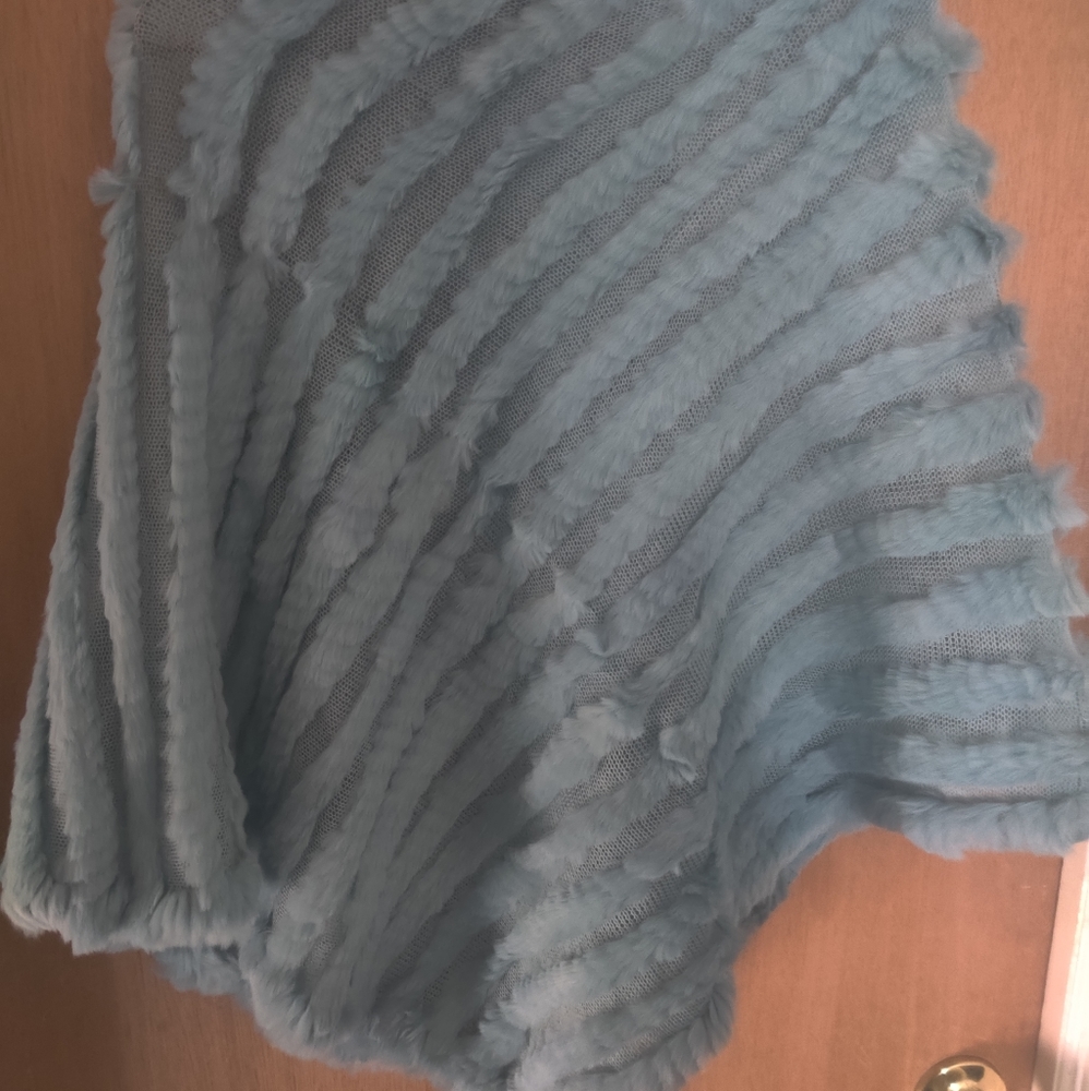 Rabbit fur poncho
